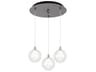Bolla 3-Light Chrome Globe Mini Pendant