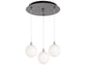 Bolla 3-Light Chrome Globe Mini Pendant