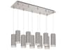 Cameo 10-Light Brushed Nickel Cylinder Island Pendant