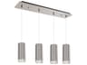 Cameo 4-Light Brushed Nickel Cylinder Island Pendant