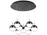 Pluto 9-Light Black Chrome Globe Pendant