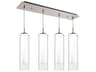 Verona 4-Light Brushed Nickel Cylinder Linear Island Pendant