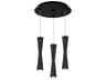 Robson 3-Light Black Cylinder Mini Pendant