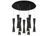 Robson 9-Light Black Cylinder Pendant