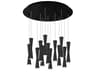 Robson 13-Light Black Cylinder Pendant