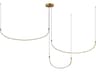 Talis Brushed Gold Linear Pendant