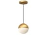 Monae Brushed Gold Globe Mini Pendant