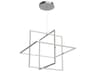 Mondrian Brushed Nickel Geometric Pendant