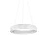 Halo White Round Pendant