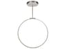 Cirque Brushed Nickel Round Island Pendant