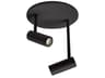 Downey Black Cylinder Semi Flush Mount