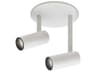 Downey White Cylinder Semi Flush Mount