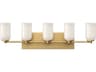 Nola 5-Light Brushed Gold Vanity Light
