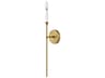 Hux 1-Light Lacquered Brass Warm White Wall Sconce