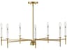 Hux 7-Light Lacquered Brass Warm White Candelabra Chandelier