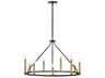 Lazlo 9-Light Black Lacquered Brass Chandelier