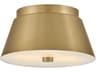 Tess 2-Light Lacquered Brass Flush Mount