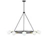 Orla 10-Light Black Lacquered Brass Chandelier