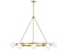 Orla 10-Light Lacquered Brass Chandelier