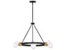 Orla 6-Light Black Lacquered Brass Chandelier