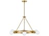 Orla 6-Light Lacquered Brass Chandelier