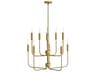 Austen 10-Light Lacquered Brass Candelabra Chandelier