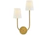 Cora 2-Light Lacquered Brass Wall Sconce