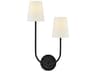 Cora 2-Light Black Wall Sconce