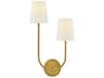 Cora 2-Light Lacquered Brass Wall Sconce