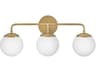 Julep 3-Light Lacquered Brass Vanity Light