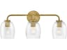 Percy 3-Light Lacquered Brass Vanity Light