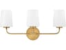 Kline 3-Light Vanity Light in Heritage Brass