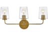 Kline 3-Light Heritage Brass Vanity Light