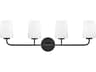 Kline 4-Light Black Vanity Light