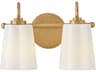 Honey 2-Light Distressed Brass Vanity Light