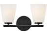 Bri 2-Light Black Vanity Light