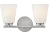 Bri 2-Light Brushed Nickel Vanity Light