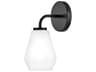 Gio Single Light Vanity Black Modern