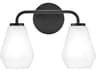 Gio 2-Light Black Vanity Light