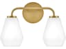 Gio 2-Light Lacquered Brass Vanity Light