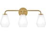 Gio 3-Light Lacquered Brass Vanity Light
