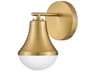 Haddie 1-Light Lacquered Brass Vanity Light