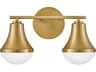 Haddie 2-Light Lacquered Brass Vanity Light