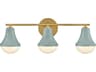 Haddie 3-Light Seafoam Lacquered Brass Green Vanity Light