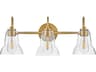 Vera 3-Light Lacquered Brass Vanity Light