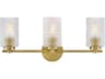 Mabel 3-Light Lacquered Brass Vanity Light