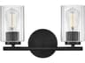 Leta 2-Light Black Vanity Light