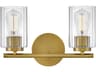Leta 2-Light Lacquered Brass Vanity Light