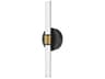 Kai Black Lacquered Brass Vanity Light