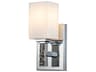 Jack 1-Light Polished Chrome Glass Wall Sconce